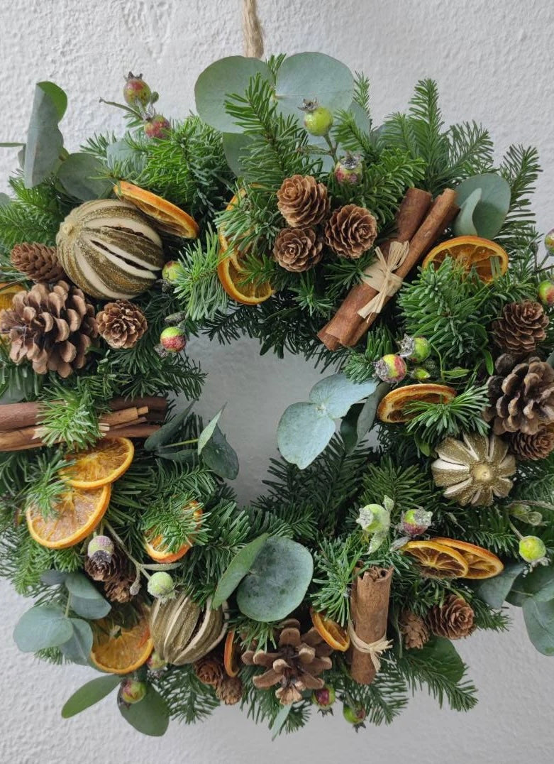 Learn how to make a classic decorative wreath for your door.