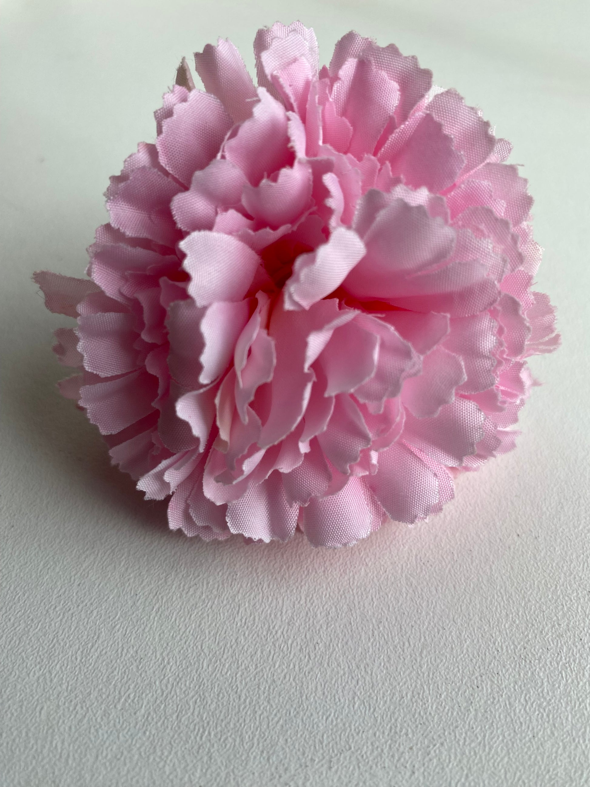 Silk pink carnation buttonhole lapel pin wedding formal occasion