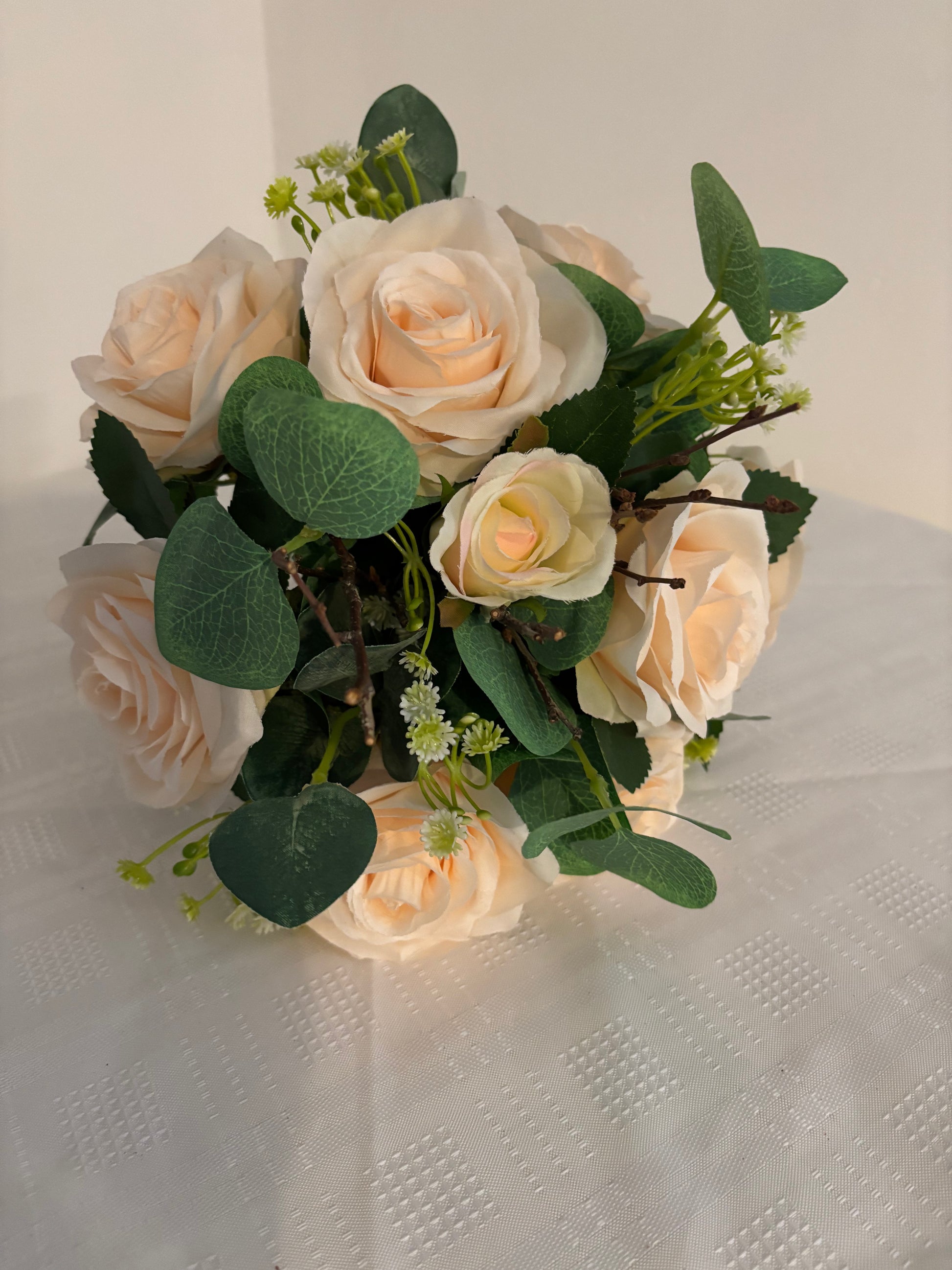 Champagne pink rose posy bouquet