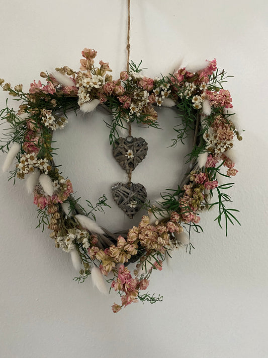 Hand made Natural hanging Dried Flower botanical wreath wall art