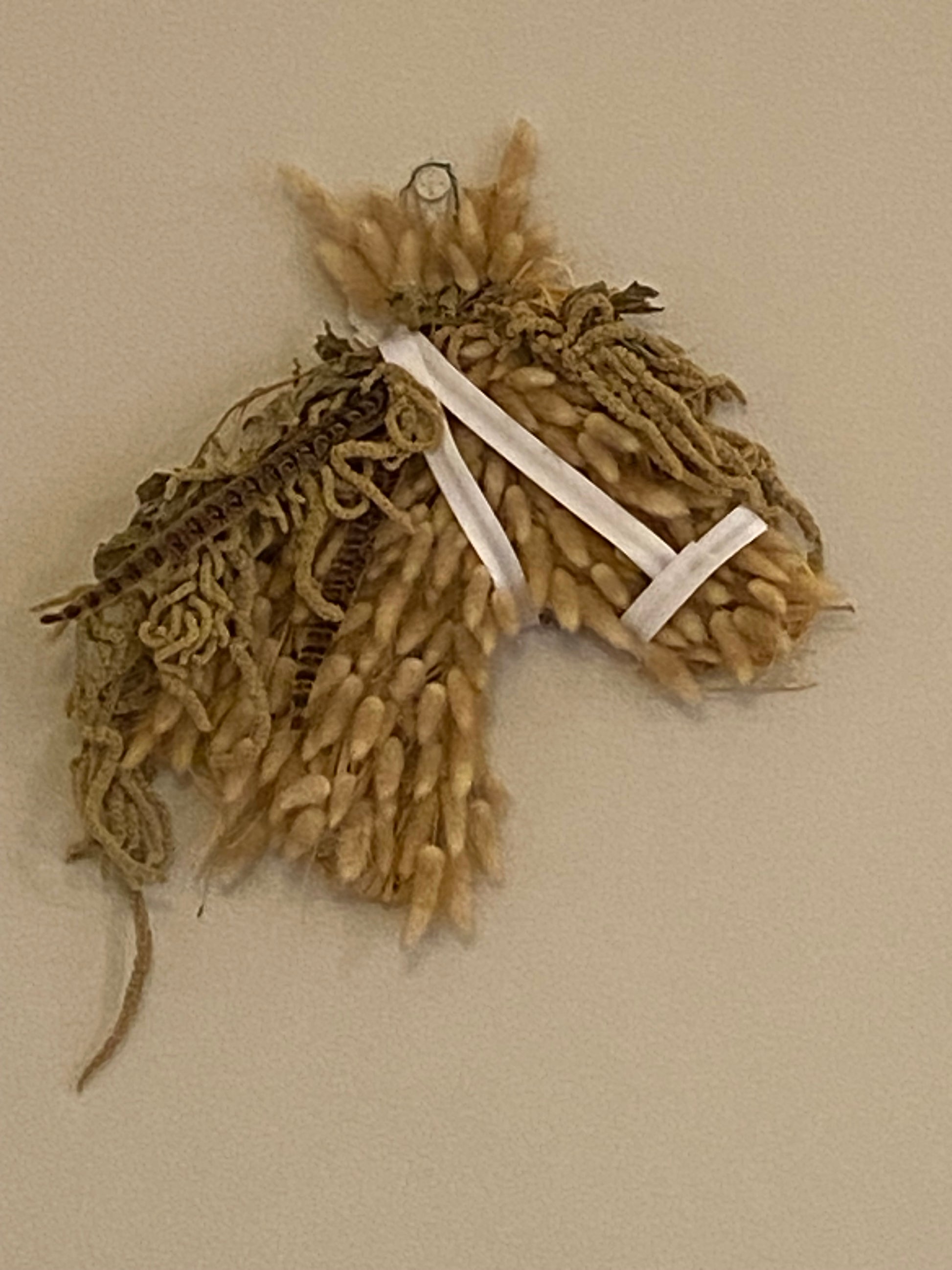 Dried and Preserved Flowers Horses Head wall decoration. Hand Made to Order