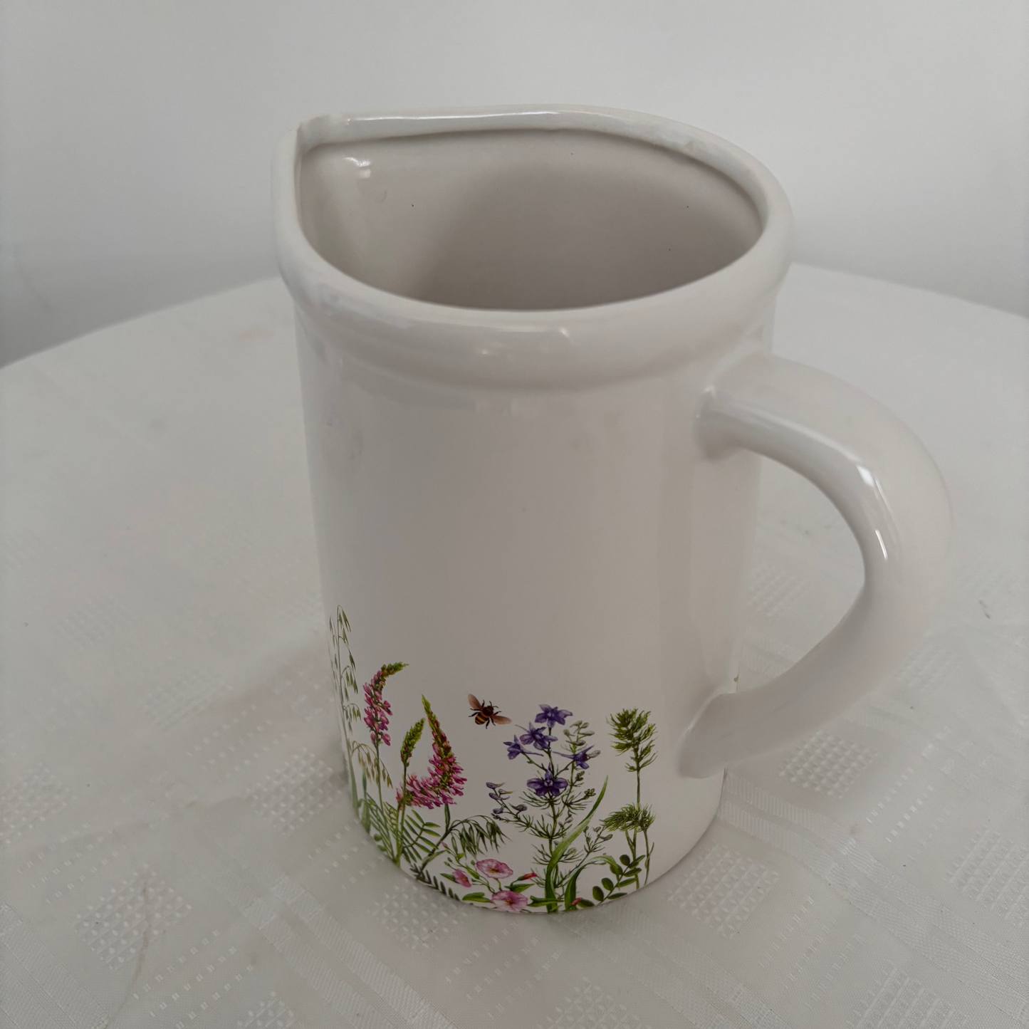 Meadow design ceramic jug