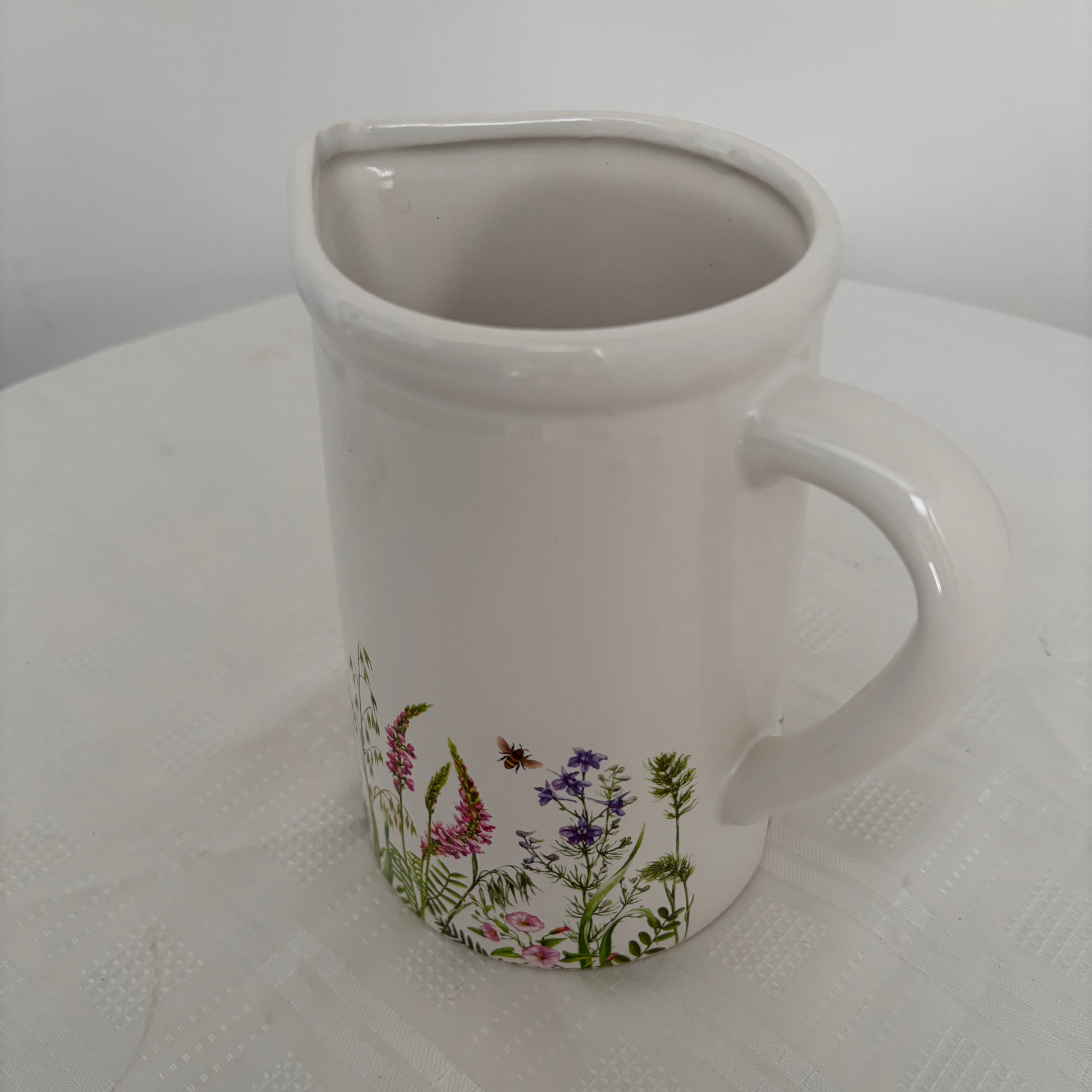 Meadow design ceramic jug