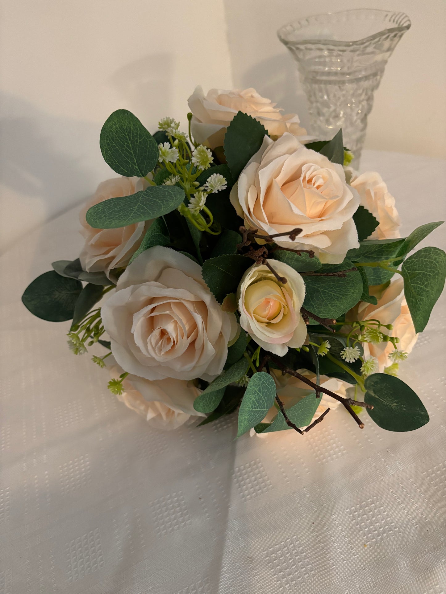 Posy bouquet of rustic roses