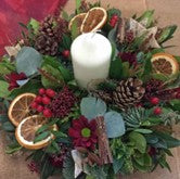 The Flower Pod - Learn how to make a gorgeous Festive Candle Table Decoration