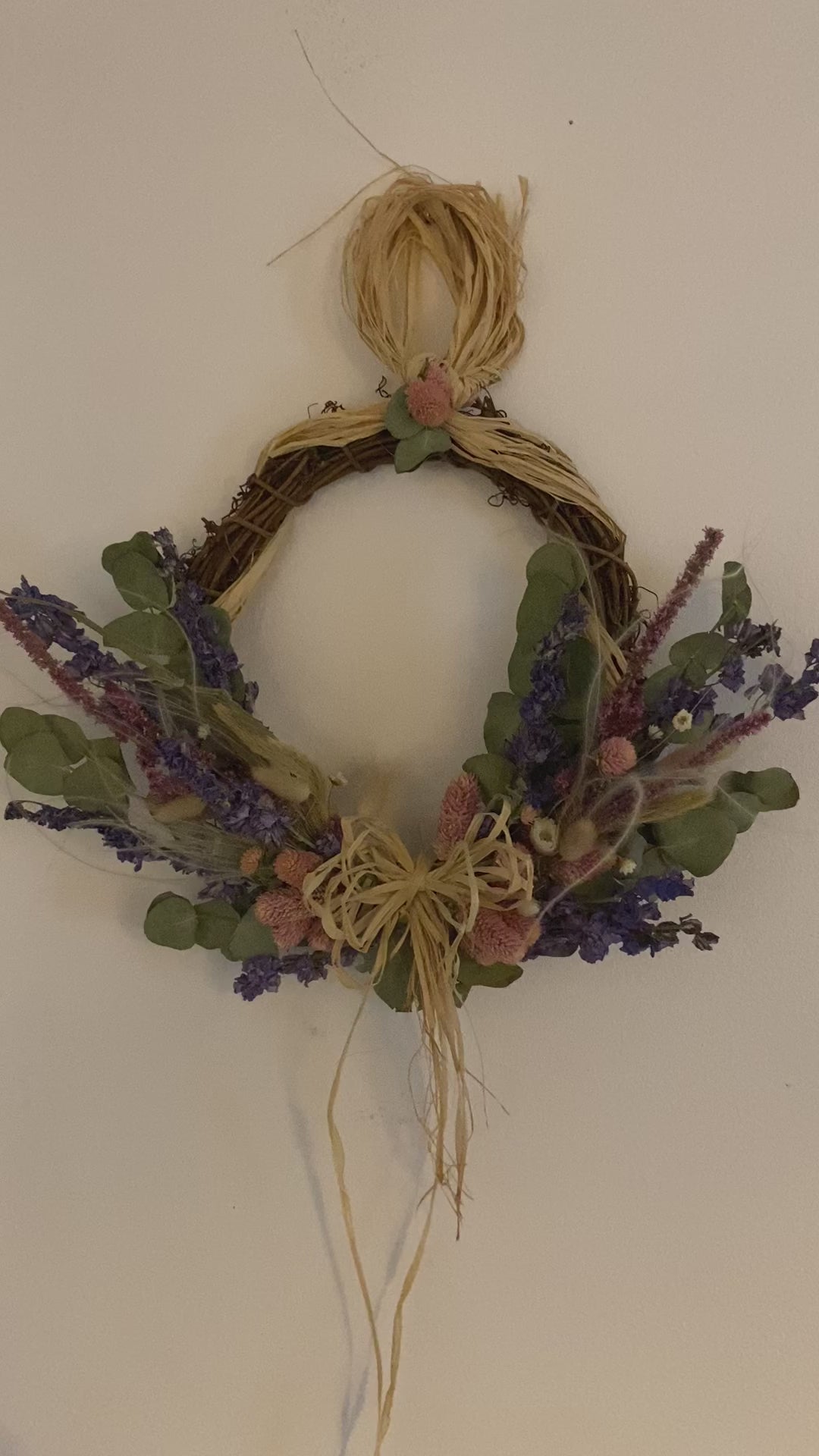 Botanical Natural hanging Dried Flower wreath wall art decoration