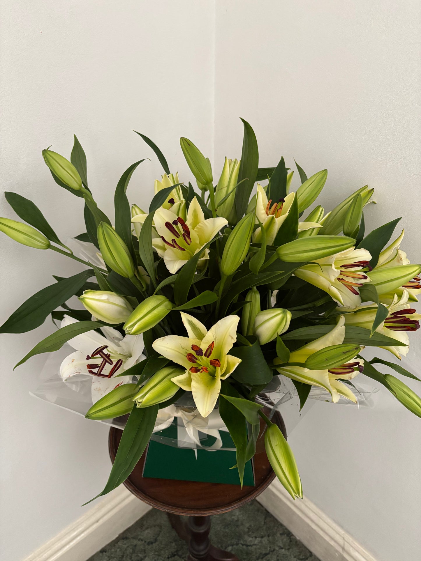 Celestial Lilies. A Fresh Flower Bouquet of white lilies.