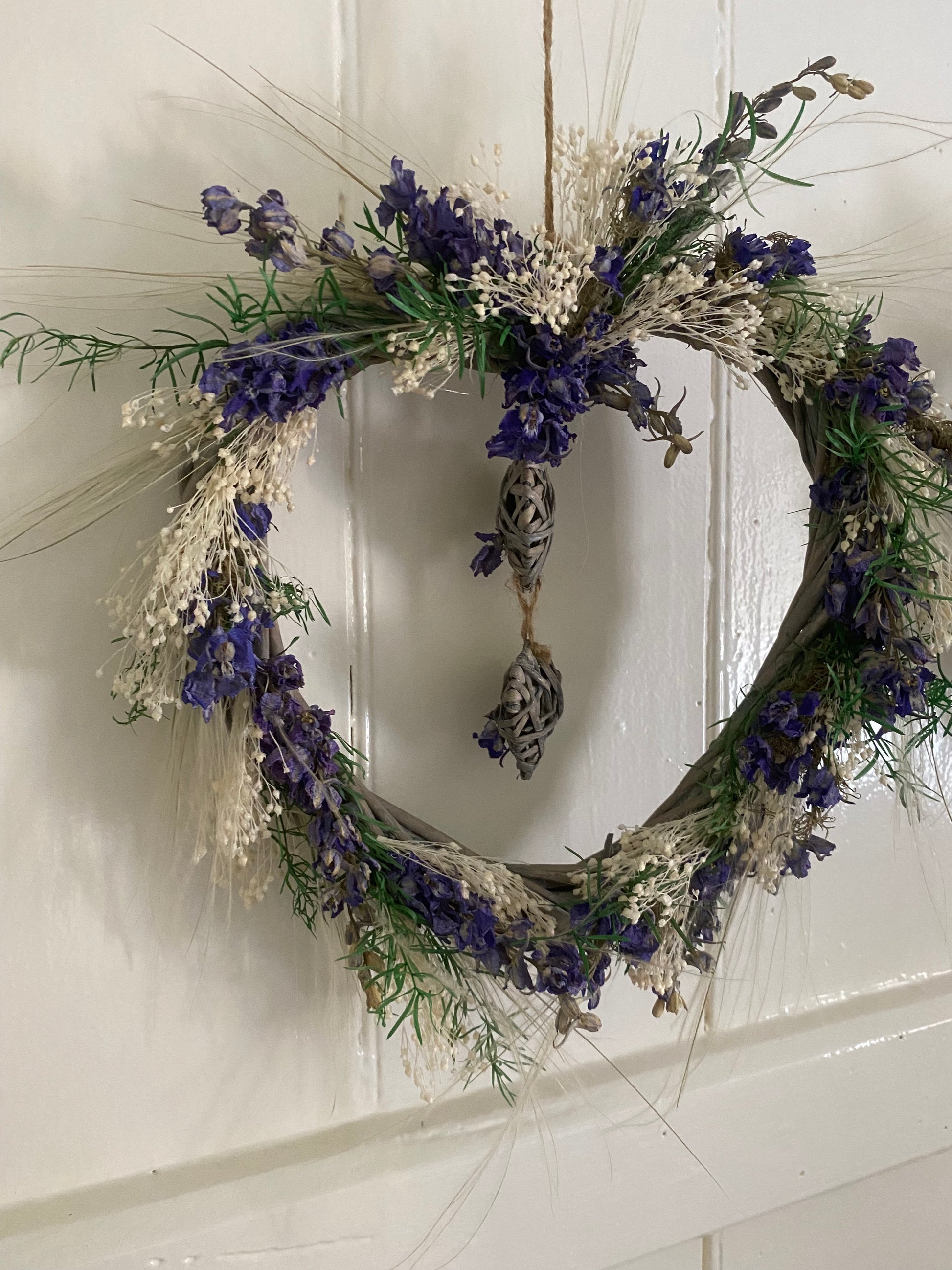 Dried Flower Natural Hanging Wall art Home decor. Hand Made.